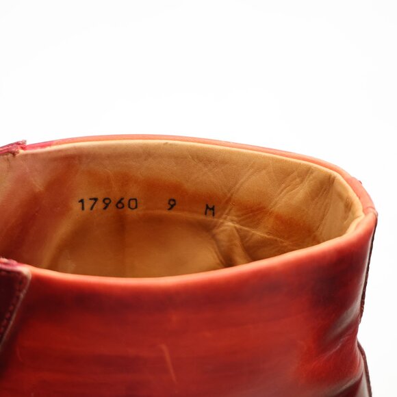 Magnanni Brando Men's Size US 9 M High Top Lace Up Sneakers Brown Red Leather - Picture 3 of 14